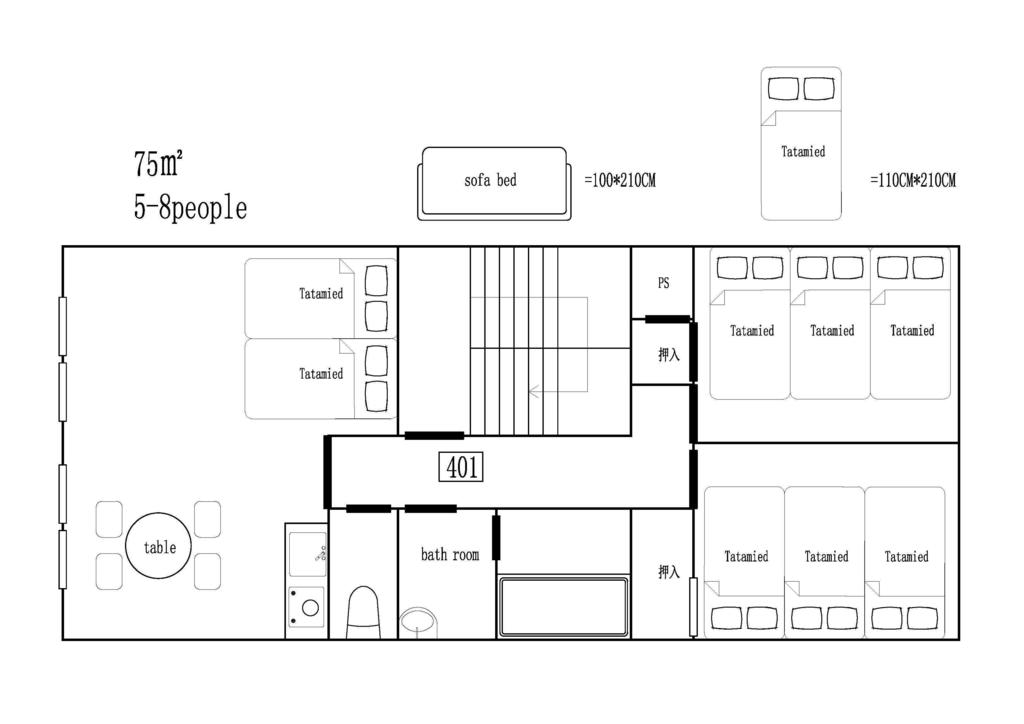 Apartment Saikokan in Doutonbori